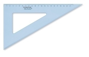 [567 26-60] CAJA STAEDTLER. 567 2660 ESCUADRAS Y CARTABONES 10 UNIDADES CARTABÓN 60º / 30º, LONGITUD 25 CM