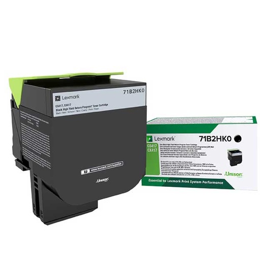 [71B2HK0] TONER LEXMARK71B2HK0LEX.T.CS/CX 417/517 (6K)   BK ALTO RENDIM.RETORNAB. NEGRO