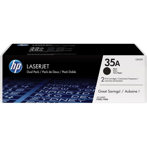 [CB435AD] TONER HP CB435AD LASERJET 1005 NEGRO (2X15K)