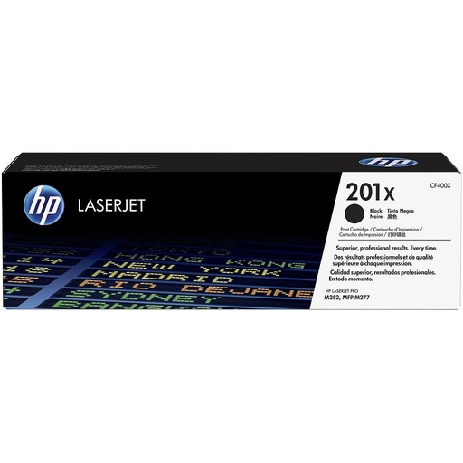 [CF400X] TONER HP CF400X 201X NEGRO (28K) LASERJET COLOR M252/MFP M277