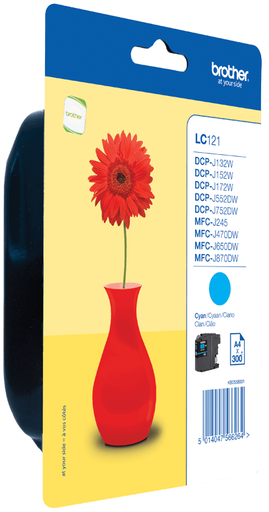 [LC121C] CARTUCHO BROTHER LC121CBP MFC-J470DW CYAN (300P)