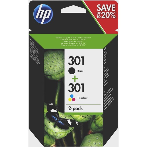 [N9J72AE] CARTUCHO HP N9J72AE Nº301  COMBO-2 (1XCH561EE/1XCH562EE)