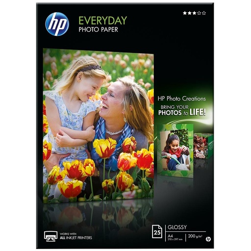 [Q5451A] PAPEL HP Q5451A  PHOTO USO DIARIO (A4) SEMI-GLOSSY (25H.) 200G/M2  -A