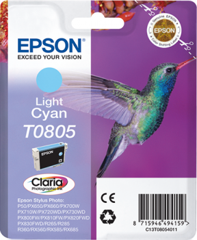 [T080540] CARTUCHO EPSON C13T08054011STY.R265/360/RX560  CIAN CLARO