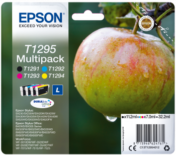 [T129540] PACK EPSON C13T129540              4 COLORES SX420W/ SX425W/ OFFICE BX305F