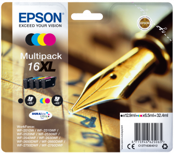 [T163640] PACK EPSON T163640 DURABRIT. ULTRA 16XL (C/M/Y/N)