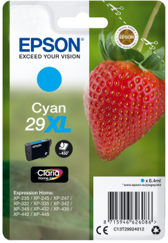 [T299240] CARTUCHO EPSON T299240 C.CLARIA HOME 29XL CIAN XP435/330/335/332/430/235/432