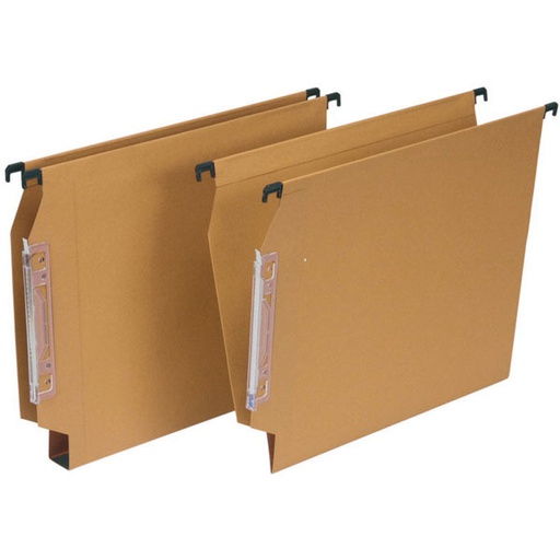 [00010349] CARPETAS COLGANTES GRAFO 00010349  VISOR LAT.A4 KRAFT LOMO 30 MM.