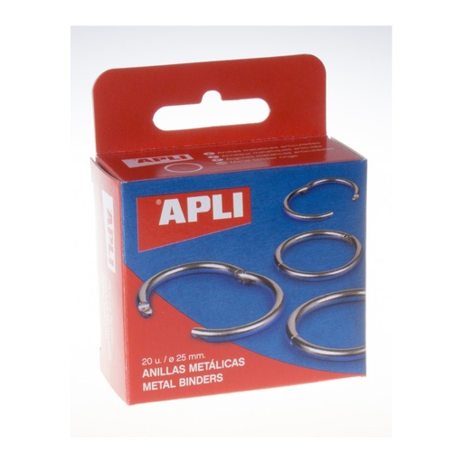 [452] ANILLAS APLI 452 25 MM METALICAS 20 UN