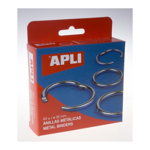 [453] ANILLAS APLI 453 32 MM METALICAS 20 UN