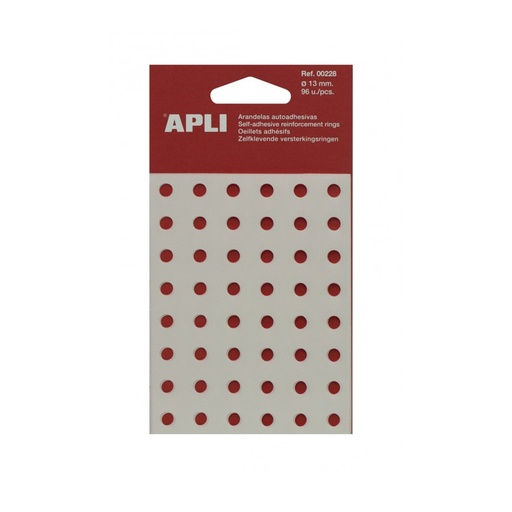 [228] ARANDELAS APLI 228 Ø 13 ADH. TRANSLUC. 96 UN