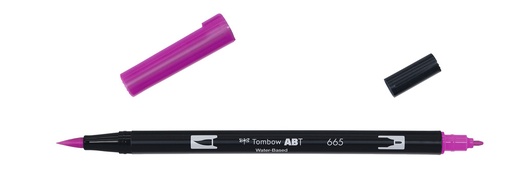 [ABT-665] ROTULADOR TOMBOW PINCEL TOMBOW ABT-665 DUAL BRUSH-665COLOR PURPLE.