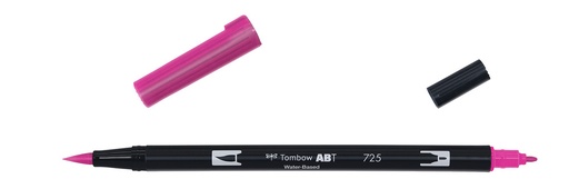 [ABT-725] ROTULADOR TOMBOW PINCEL TOMBOW ABT-725 DUAL BRUSH-725COLOR RHODAMINE RED.