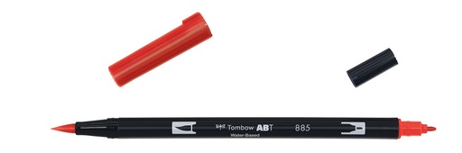 [ABT-885] ROTULADOR TOMBOW PINCEL TOMBOW ABT-885 DUAL BRUSH-885COLOR WARM RED.