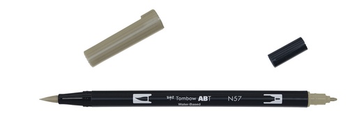 [ABT-N57] ROTULADOR TOMBOW PINCEL TOMBOW ABT-N57 DUAL BRUSH-N57COLOR WARM GREY 5.
