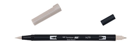 [ABT-N79] ROTULADOR TOMBOW PINCEL TOMBOW ABT-N79 DUAL BRUSH-N79COLOR WARM GREY 2.