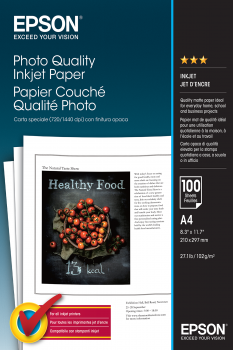 [C13S041061] PAPEL EPSON PHOTO INKJET HQ Papel Especial Ink Jet HQ A4 (100 hojas)