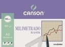 BLOC CANSON C200402863 BASIK MILIMETRADO ENCOLADO A3 100g 50h