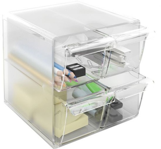 [6704CSTP] CUBO  ARCHIVO 2000 261402  C/4 CAJONES PEQ. CRISTAL67
