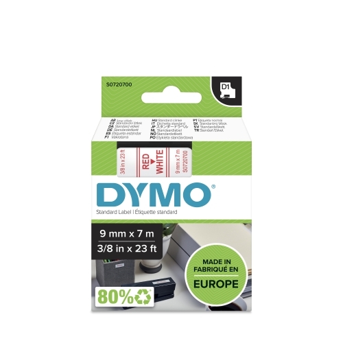 [S0720700] CINTA   DYMO 764206 D1 9MMX7M RO/BL 40915
