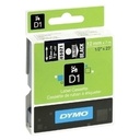 CINTA ROTULAR DYMO  D1 S0720610 45021 POLIESTER AUTOADHESIVA. BLANCO-NEGR