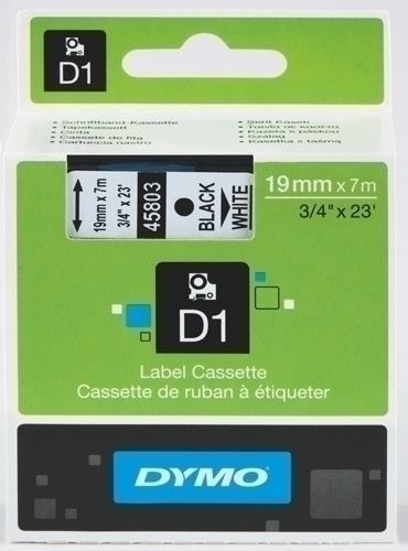 [S0720830] CINTA   DYMO 764427 D1 19MMX7M NG/BL 45803