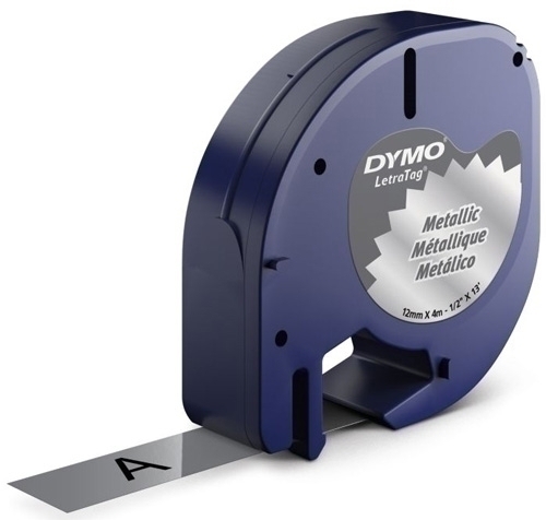[S0721730] CINTA   DYMO 765074 LETR. 12MM MET/PL 91208