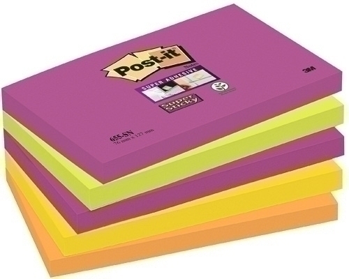 [70005253318] BLOC  POST-IT 264996  P.5  SSTICKY 76X127 NEON 655S-N