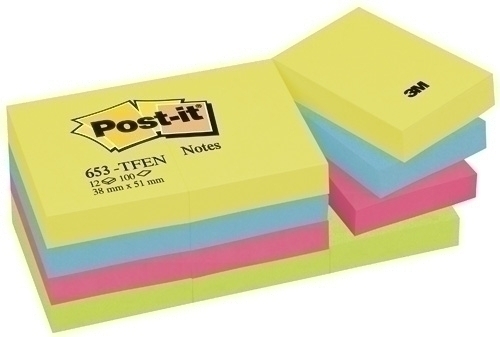 [653TFEN] BLOC  NOTAS POST-IT 388188 38X51 ENERGIA STD 653-TFEN