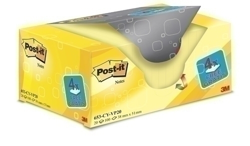 [653CY] TACO NOTAS POST-IT 653 38x51 AMARILLO CANARIO 