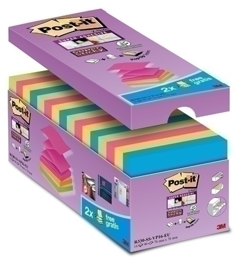 [HK100010436] BLOC  NOTES POST-IT 948264  76X76AM+DISP NEG R330-SSCYP16BP