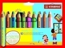 ESTUCHE STABILO 880/10-2  WOODY 3 EN 1- ESTUCHE  10 UDS SURTIDAS + SACAPUNTAS WOODY