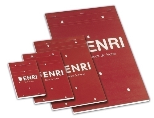 [100101102] BLOC GRAPADO ENRI 100101102 TAPA BLANDA A6 80H.4X4 ROJO 