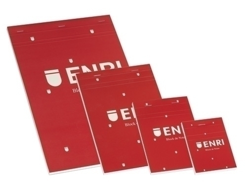[100105158] BLOC GRAPADO ENRI 100105158 TAPA BLANDA A6 80H.LISO ROJO 