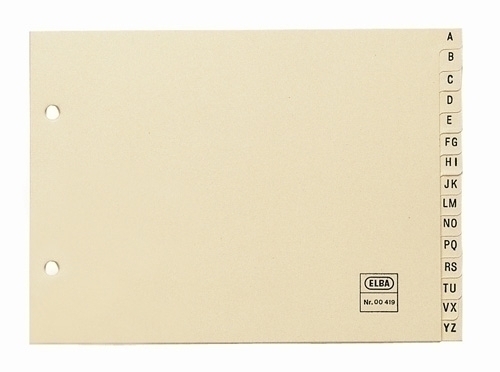 [100580245] SEPARADORES ELBA 100580245 ÍNDICES ALFABÉTICOS CARTULINA 4º AZ 15P BEIGE
