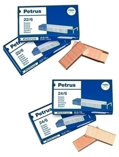 [55723] GRAPAS  PETRUS 55723  22/6  (X1000) GALVANIZADA
