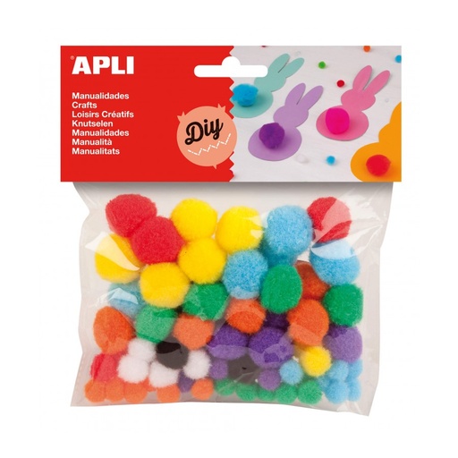 [13061] POM POM APLI 13061 COLORES SURTIDOS 78UN