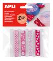 [14785] CINTA APLI 14785 TELA TONOS ROSAS (1X95CM/U) PACK 4UN