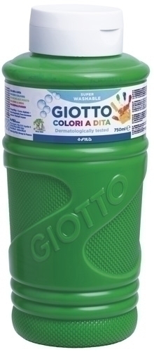 [F536011] PINTURA GIOTTO DEDOS VERDE 750 ml