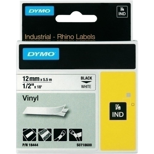 [18444] ETIQUETAS RHINO 18444 VINILO 12 MM. NG/B